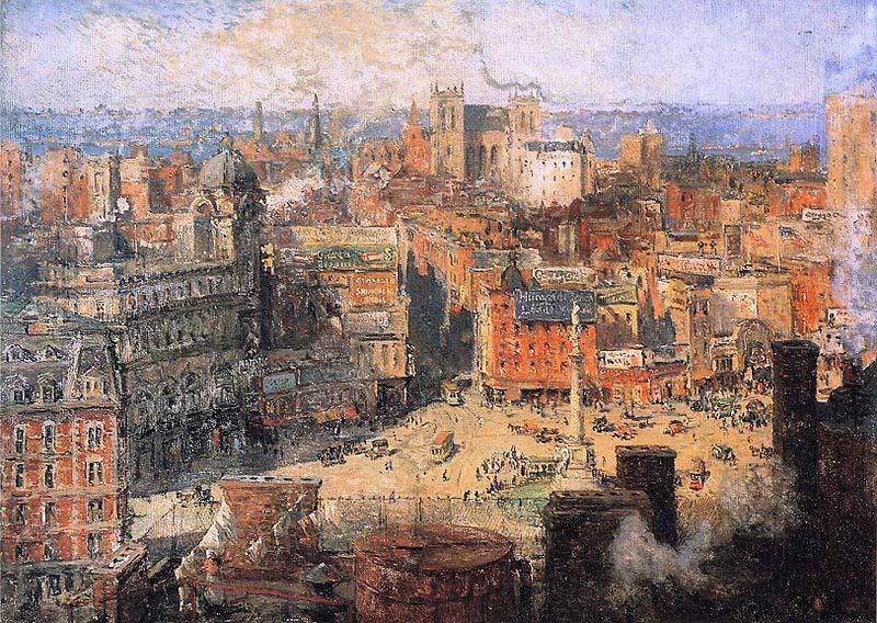 Colin Campbell Cooper Columbus Circle Spain oil painting art